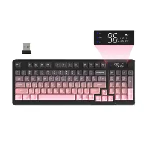 ZIYOU LANG Tri-Mode Wireless Quiet Membrane Keyboard w/ Screen