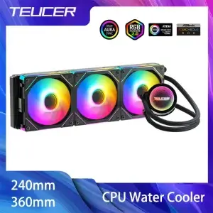 TEUCER CPU Water Cooler With JM-1 Fan All In One CPU Liquid Cooling 240mm/360mm