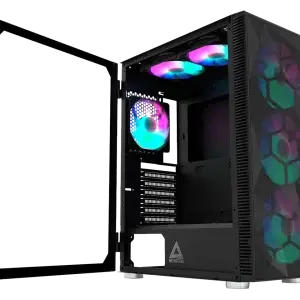 Montech X3 Mesh, 3 x 140mm& 3 x 120mm Fixed RGB Lighting Fans - Thumbnail Image 8