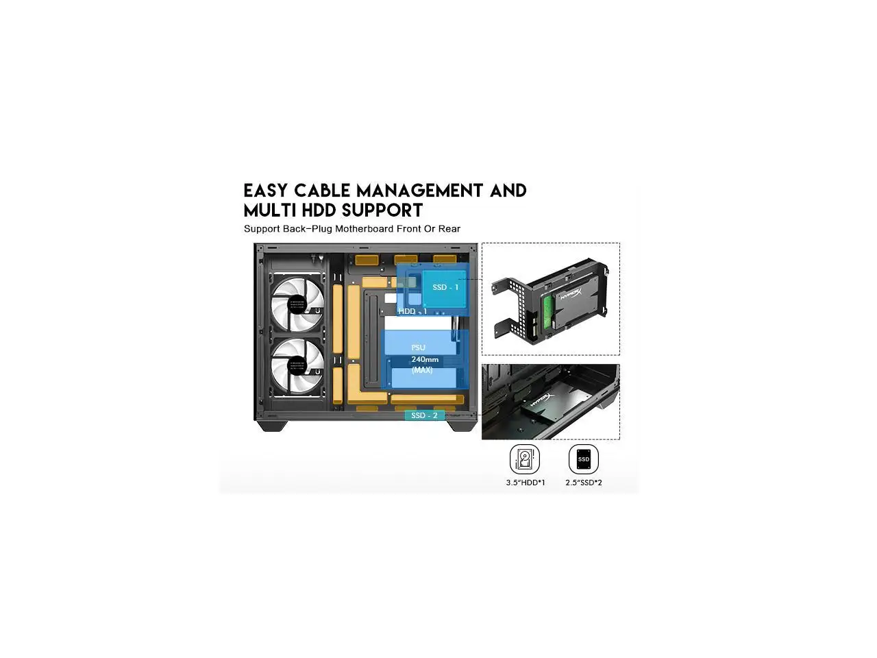 DIYPC IDX4-MicroATX-ARGB Black USB3.0/ Type C Tempered Glass Micro ATX Gaming - Image 6
