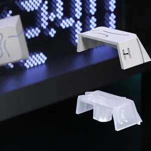 98 Key White Topographic 4.0 PBT Keycaps Double Shot Side Print Shine - Thumbnail Image 23