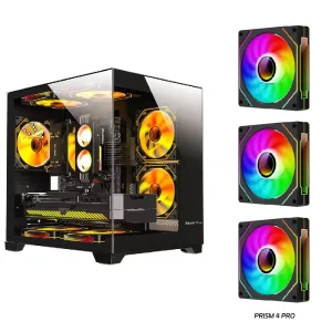 Power Train Coloured Glaze PC Case Sea View Room 270° Full View - Thumbnail Image 8