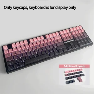 98 Key White Topographic 4.0 PBT Keycaps Double Shot Side Print Shine - Thumbnail Image 11