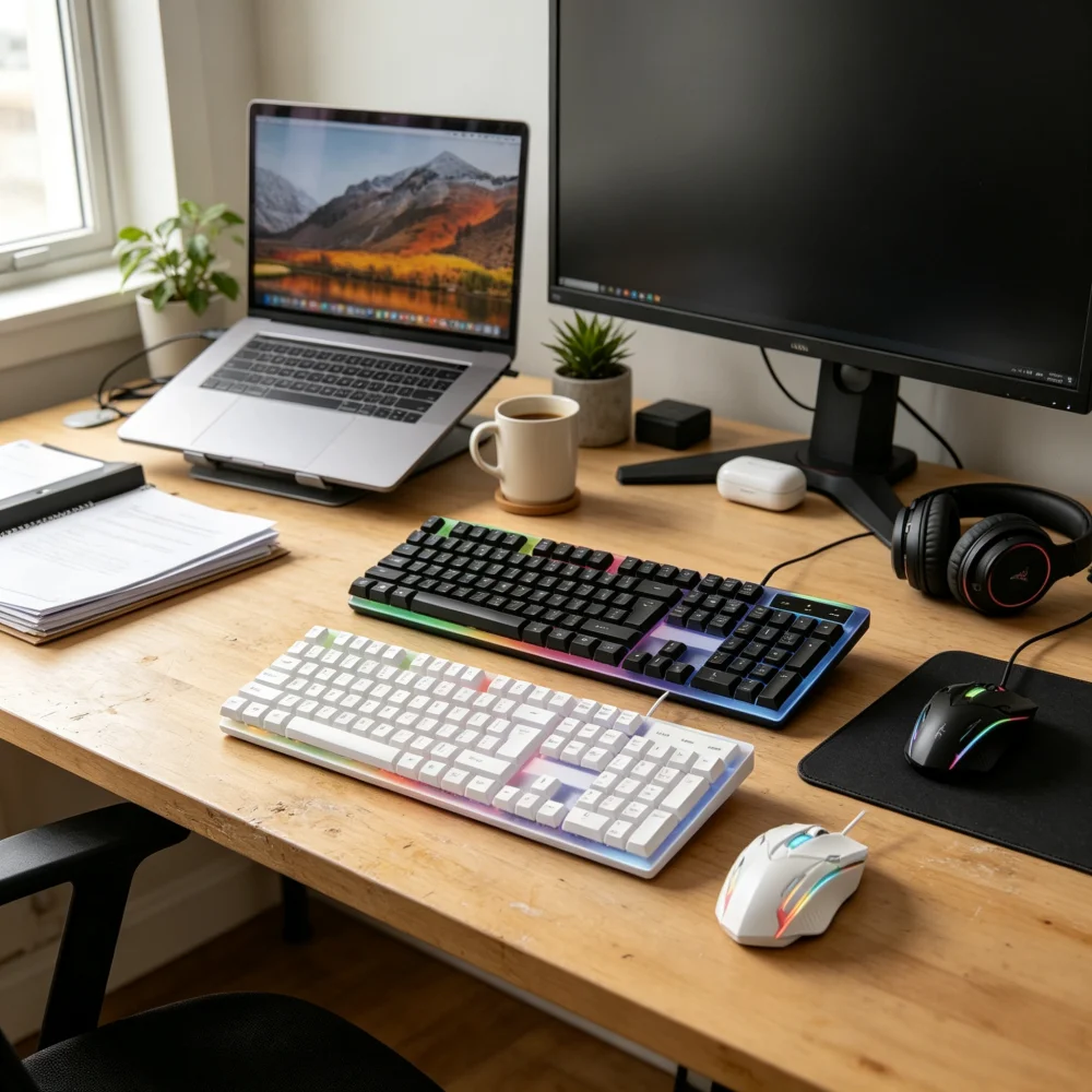 Wired USB Backlit Keyboard and Mouse Combo - Image 3