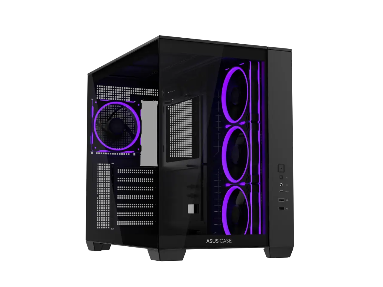 ASUS A32 PLUS Black ATX gaming PC case, support 360mm radiators and 420mm graphics cards - Image 1