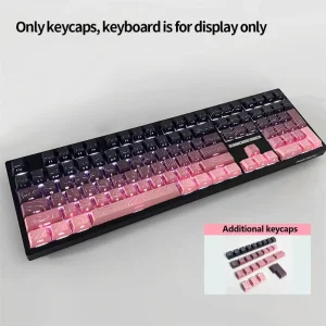 98 Key White Topographic 4.0 PBT Keycaps Double Shot Side Print Shine - Thumbnail Image 18