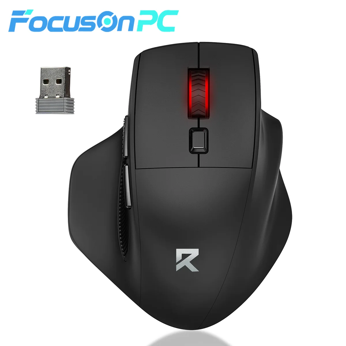 FocusOnPC 2.4GHz Wireless Gaming Mouse, 6 Programmable Buttons, Adjustable Up to 4000 Max DPI - Image 10
