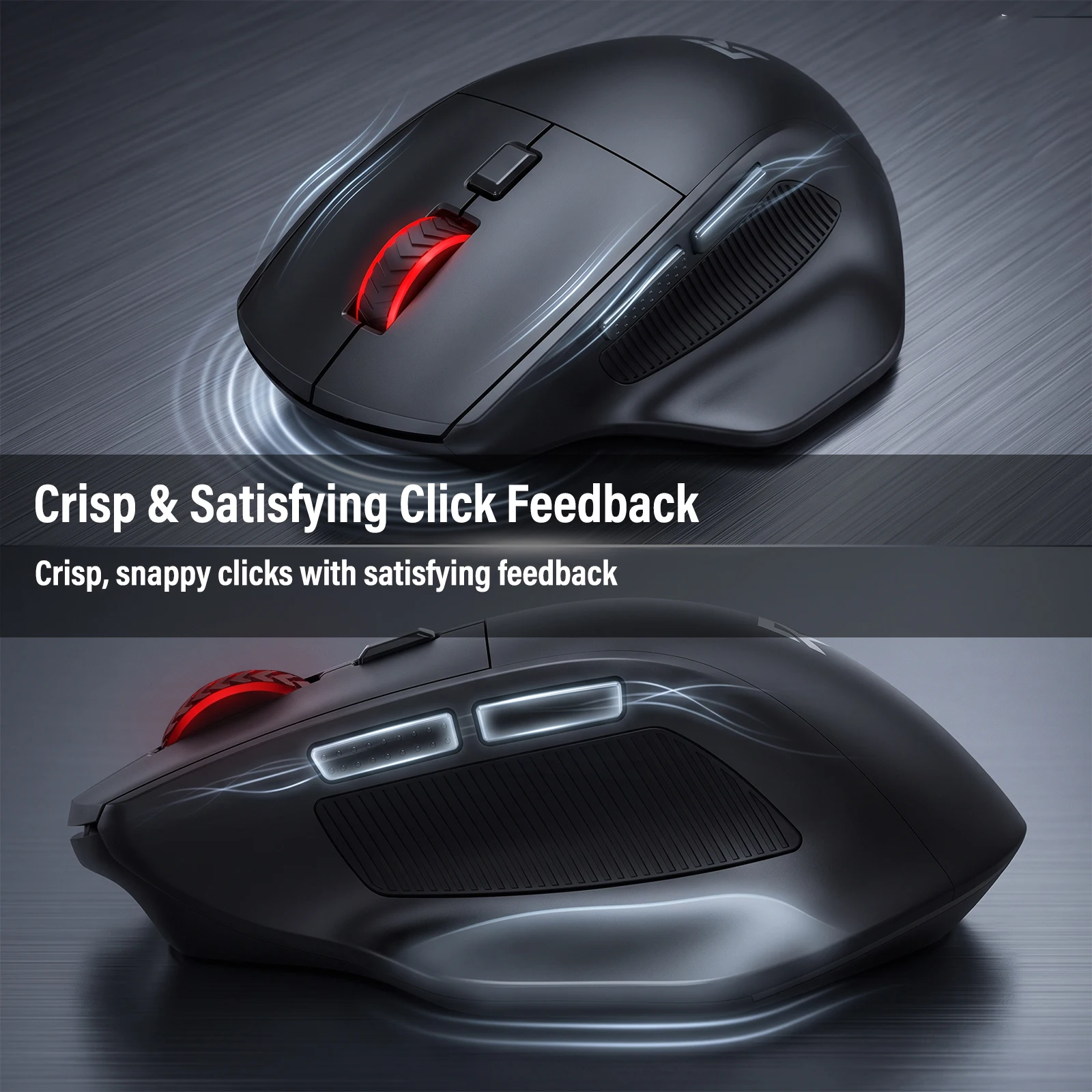 FocusOnPC 2.4GHz Wireless Gaming Mouse, 6 Programmable Buttons, Adjustable Up to 4000 Max DPI - Image 3
