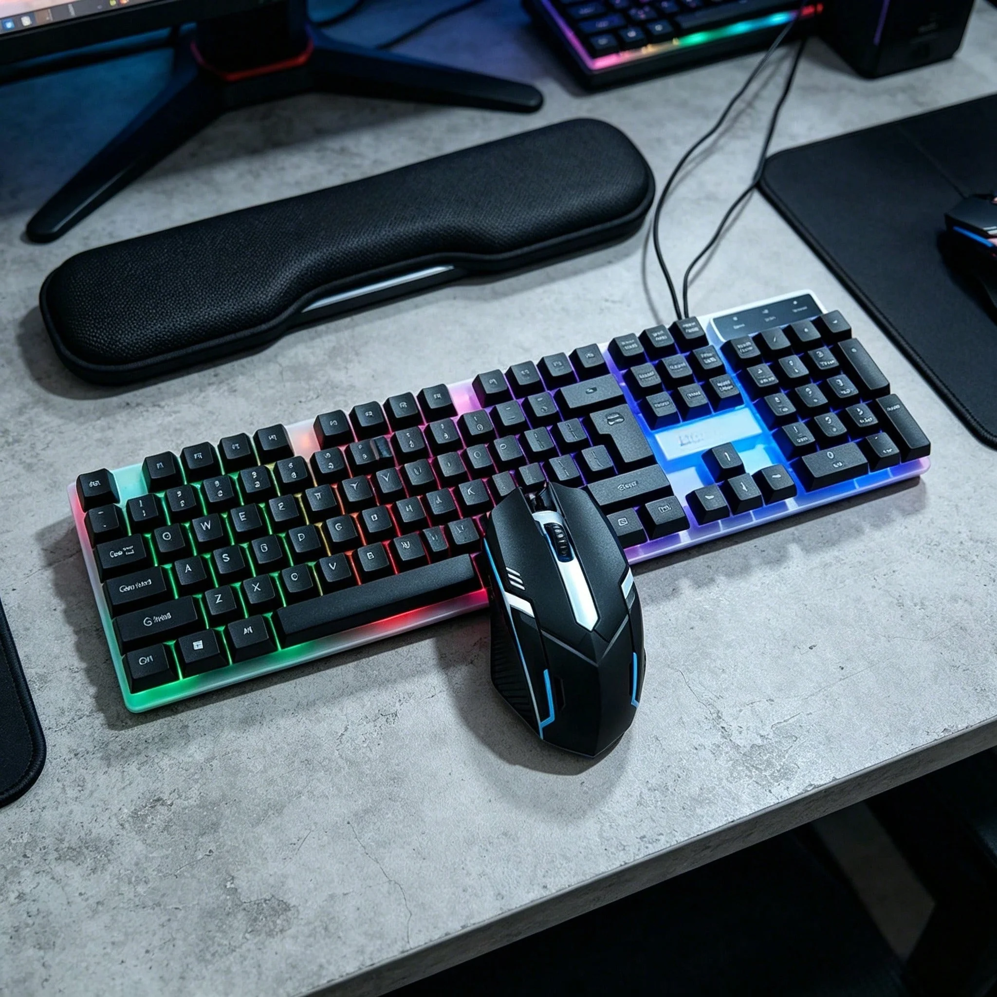 Wired USB Backlit Keyboard and Mouse Combo - Image 10