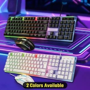 Wired USB Backlit Keyboard and Mouse Combo - Thumbnail Image 11
