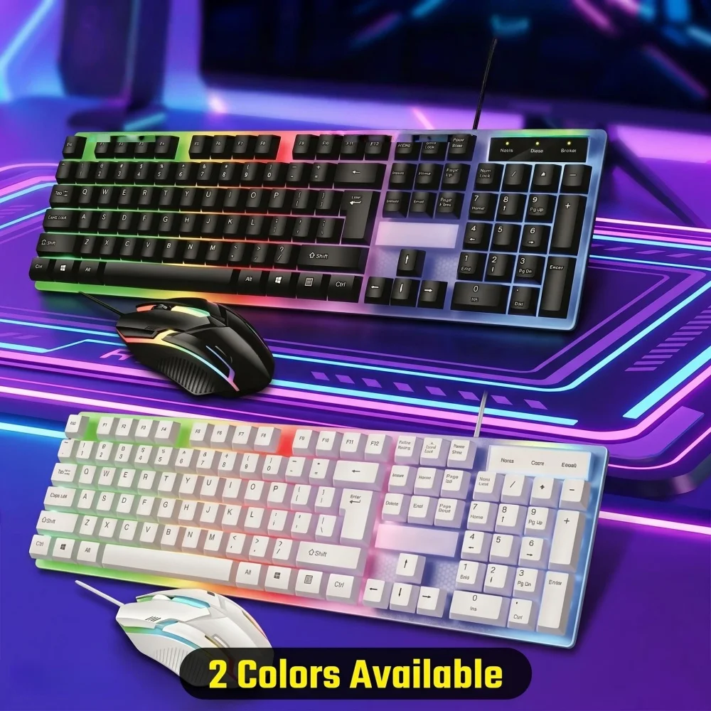 Wired USB Backlit Keyboard and Mouse Combo - Image 11
