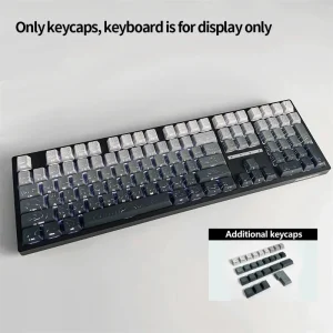 98 Key White Topographic 4.0 PBT Keycaps Double Shot Side Print Shine - Thumbnail Image 19