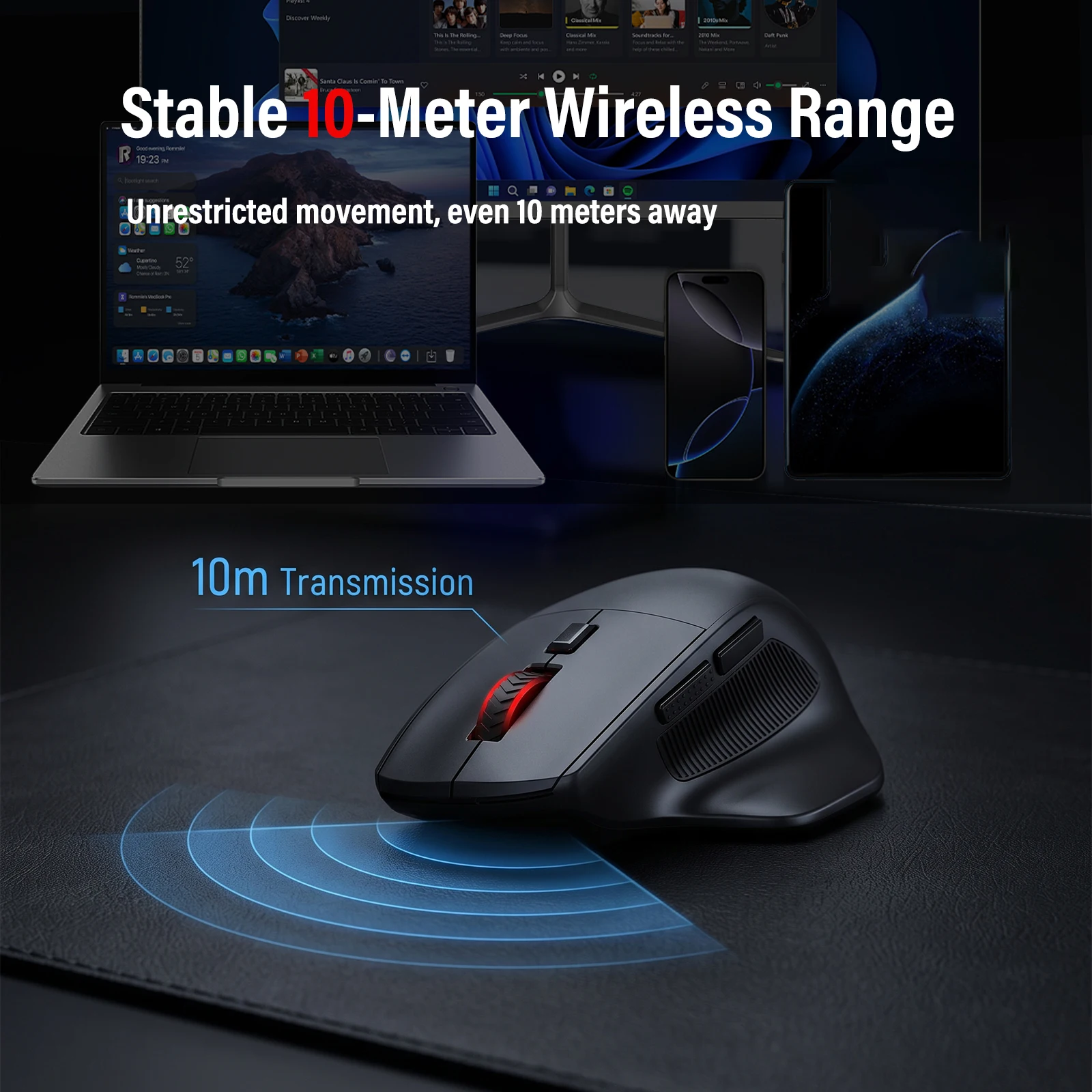 FocusOnPC 2.4GHz Wireless Gaming Mouse, 6 Programmable Buttons, Adjustable Up to 4000 Max DPI - Image 13