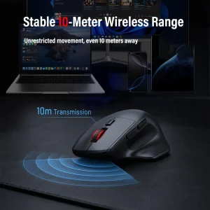 FocusOnPC 2.4GHz Wireless Gaming Mouse, 6 Programmable Buttons, Adjustable Up to 4000 Max DPI - Thumbnail Image 4
