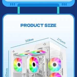 Power Train Coloured Glaze PC Case Sea View Room 270° Full View - Thumbnail Image 20