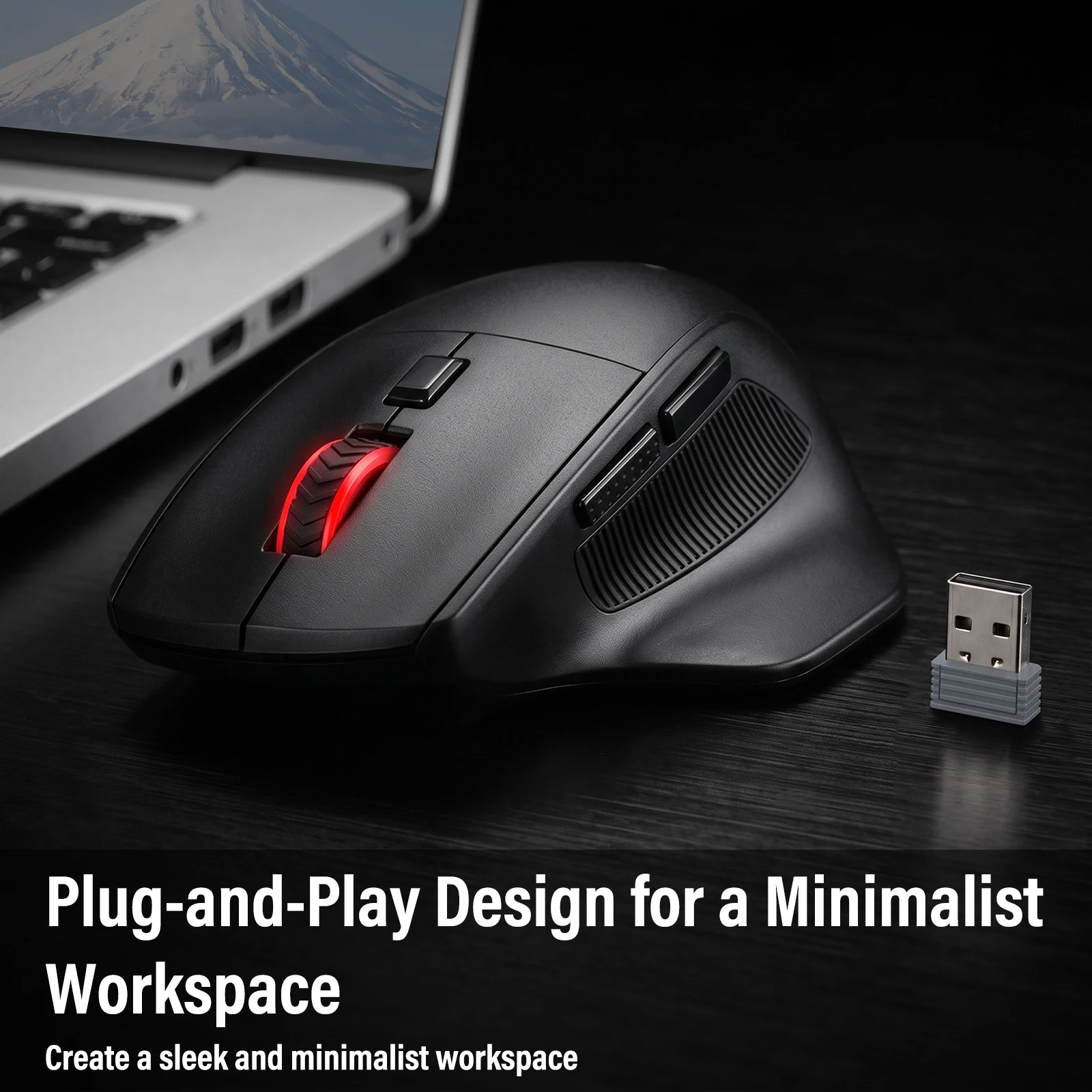 FocusOnPC 2.4GHz Wireless Gaming Mouse, 6 Programmable Buttons, Adjustable Up to 4000 Max DPI - Image 8