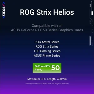 ASUS ROG Strix Helios GX601 RGB Mid-Tower Computer Case for ATX/ EATX Motherboards - Thumbnail Image 7