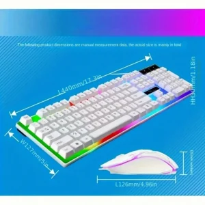 Wired USB Backlit Keyboard and Mouse Combo - Thumbnail Image 17