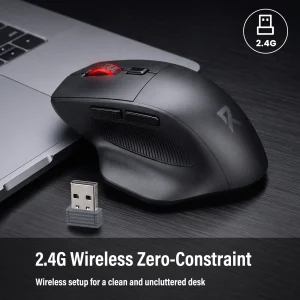 FocusOnPC 2.4GHz Wireless Gaming Mouse, 6 Programmable Buttons, Adjustable Up to 4000 Max DPI - Thumbnail Image 2