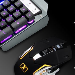 K680 Wireless Gaming Keyboard and Mouse Combo, Keyboard with Rechargeable 3800mAh Battery Metal Panel - Thumbnail Image 12